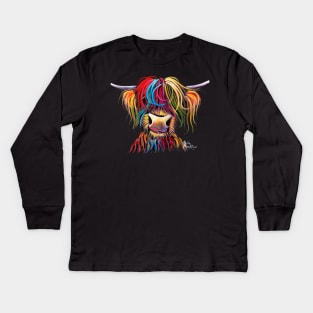 SCoTTiSH HaiRY HiGHLaND CoW ' NeLLY ' Kids Long Sleeve T-Shirt